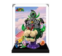 Vitrine transparente en acrylique pour Lego 72042 modèle Prince Florian et château, boîte transparente, boîte de rangement, boîte anti-poussière (modèle non inclus) (base noire+fond 3 mm)