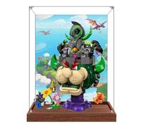 Vitrine transparente en acrylique pour Lego 72042 modèle Prince Florian et château, boîte transparente, boîte de rangement, boîte anti-poussière (modèle non inclus) (base noire-A 3 mm)