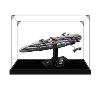 Vitrine transparente en acrylique pour Lego 75405 Star Cruiser Model, boîte transparente, boîte de rangement, boîte anti-poussière (modèle non inclus) (base noire, 3 mm)