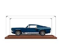 Vitrine transparente en acrylique pour modèle de voiture Lego 10265, boîte transparente, boîte de rangement, boîte anti-poussière (modèle non inclus) (base marron, 3 mm)