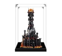 Vitrine transparente en acrylique pour modèle Lego 10333, boîte transparente, boîte de rangement, boîte anti-poussière (modèle non inclus) (base noire, 3 mm)