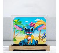 Vitrine transparente en acrylique pour modèle Lego 43249 Stitch - Boîte de rangement - Compatible avec le modèle 43249 - Boîte de présentation uniquement - Couleur bûche