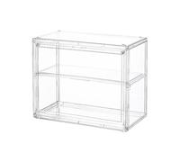 Vitrine Transparente | Vitrine de en Acrylique avec Porte magnétique - Boîte de Rangement Miniature avec étagère Amovible | pour la Maison, Le Bureau, l'école, Les Bijoux, Les poupées, Les