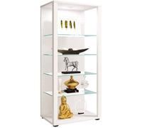 Vitrine - VCM - Glasol III - Bois et verre - 4 étagères en verre de sécurité - Design épuré