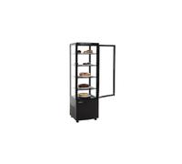 Vitrine ventilée positive 235 Litres, 4 faces vitrées, noire, 375 W, 220 V - MONO