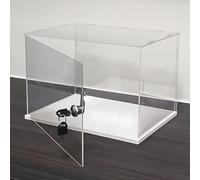 Vitrine verrouillable en acrylique pour objets de collection - Boîte de rangement transparente à monter soi-même pour poupées et modèles de voiture, design épais, dimensions : 20,3 x 20,3 x 20,3 cm