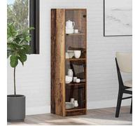 Vitrine - vidaXL - Bois Ancien - 35x37x142 cm - Bois d'ingénierie - 2 Portes