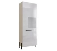 Vitrine Vigo Standvitrine 70x40x200Cm Blanc Brillant 2-Portes