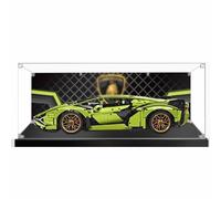 Vitrine vitrine acrylique bloc de construction, vitrine anti-poussière pour technologie Lego 42115 Lamborghini Sián FKP 37 (vitrine uniquement incluse, pas de kit Lego)(Background Pattern)