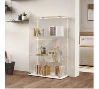 Vitrine,Vitrines en Verre de 123x60x35cm,3 Couches avec LED 2 Porte et Serrure Sécurité,Armoire de Collection Moderne en