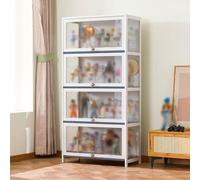 Vitrine Vitrines Vitrines avec Portes en Verre Étagères De Rangement avec Porte en Verre Acrylique Vitrines en Verre Vitrine en Verre Cadre en Bambou Solide Porteur