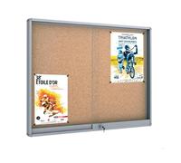 Vitrines affichage glaces coulissantes liège ou métal de 8 à 27 feuilles A4 - Vitrine d'affichage pour l'intérieur !