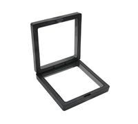 Vitrines flottantes 3D, boîte de rangement bijoux anti-poussière avec Film élastique, organisateur suspendu Transparent Pour Exposer Des Bijoux Et Des Pièces(10pcs,9X9cm)