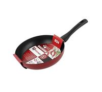 VITRINOR Poivre Rouge, Poêle 24 cm, antiadhérent renforcé, Induction, acier émaillé, chauffe rapide - Extérieur Rouge