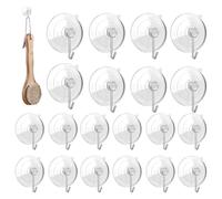 Vitrocelle avec crochets pour fenêtres, 20 crochets à ventouse transparents, réutilisables, porte-manteau multi-usages pour mur, portes, maison, cuisine, salle de bains, voiture, camping extérieur