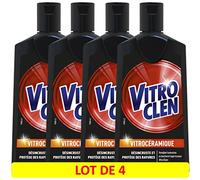 Vitroclen Flacon Nettoyant Crème 3 en 1 Vitrocéramique 200ml - Lot de 4