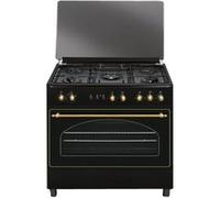 Vitrokitchen RU9060B, Cuisinière, anthracite, boutons, Rotatif, En haut devant, Cuisinière à gaz, Au milieu