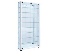 VitrosaMaxi citrine accroché au mur avec miroir 2 portes en verre Incl. lumières LED blanc.
