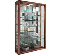 VitrosaMini citrine accroché au mur avec miroir 2 portes en verre Incl. lumières LED noyerReproduction.