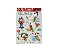 Vitrostatique de Noël Disney Mickey et Pluto Grand format