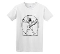 Vitruvian Zappa Funny Rock Frank Music Electric Guitar Band Unisex Crew Neck Cotton Tee Men's Short-Sleeve T-Shirts White L
