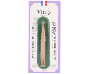 Vitry Face Care Prestige Pince à Éplier Inox Dorée Mors Biais Pinces À Épiler 1 pc(s)