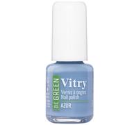 VITRY Vernis à Ongles Azur Be Green - Flacon 6mL en Verre - Formule Vegan à 80% Biosourcée - Made in France - Couleur Intense et Tenue Longue Durée - Lot de 3