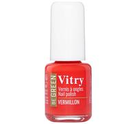 VITRY Vernis à Ongles Be Green - Couleur Vermillon - Formule Vegan à 75% d'Ingrédients Naturels - Flacon 6mL en Verre - Made in France - Lot de 3