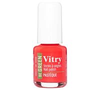 VITRY Vernis à Ongles Be Green Pastèque - Formule Vegan à 71% d'Ingrédients Naturels - Flacon Verre 6mL - Pinceau Extra Plat - Made in France - Lot de 3