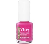 VITRY Vernis à Ongles Rose Baiser Be Green - Format 6 ml - Flacon en Verre - Formule Vegan et Biosourcée - Made in France - Lot de 3