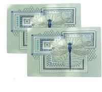 Vitrywei Dragonfly Geometric Cross Stitch Kit,Needlepoint Kits for Beginners, DIY Needlepoint Starter Kit with Printed Linen Threads Needles Beads Full Instructions,for Beginners Adults (2 pcs)