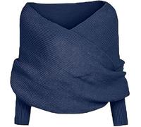 Vitrywei Scarf with Sleeves for Women,Sweater Scarf with Sleeves,Winter Warm Shawl Scarves,Autumn Winter Warm Knitted Crochet Scarf Wrap Shawl Cape (Blue)