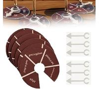 Vitrywei Wine Not Spin-Fun Drinking Games for Adults, Wine Glass Spinner Party Game, Roulette Drinking Game, for Bachelorette Party Guys Girls Night Drinking Wine Tasting Parties (6 pcs)