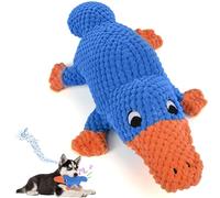 Vitscan Jouets couineurs pour chiens agressifs de grande race, jouets pour grands chiens, ornithorynque en peluche robuste, jouet interactif à mâcher pour chien/chiot/jouets pour animaux de compagnie