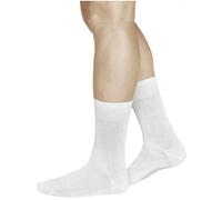 vitsocks Chaussette 100% COTON pur ultra fine légère Homme (3 PAIRES) très respirante d'été mi mollet unie couture plate, blanc, 39-41