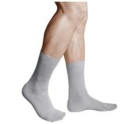 vitsocks Chaussette 100% COTON pur ultra fine légère Homme (3 PAIRES) très respirante d'été mi mollet unie couture plate, gris, 39-41