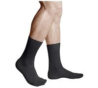 vitsocks Chaussette 100% COTON pur ultra fine légère Homme (3 PAIRES) très respirante d'été mi mollet unie couture plate, noir, 44-46