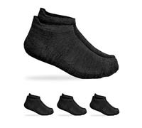 vitsocks Chaussette basse LAINE MÉRINOS fine respirante Femme (3 PAIRES) socquette sport anti-odeur, noir, 39-42