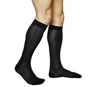 vitsocks Chaussette business COTON MERCERISÉ longue Homme (2 PAIRES) haute montante mi-bas de ville, noir, 44-46