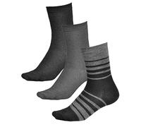 vitsocks Chaussette chaude fine 80% LAINE MÉRINOS douce Femme (3 PAIRES) ville quotidienne hiver mi-mollet unie et rayée, noir gris, 39-42