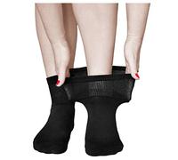vitsocks Chaussette confort LAINE MÉRINOS pieds sensibles Femme (3 PAIRES) chaude hiver, noir, 35-38