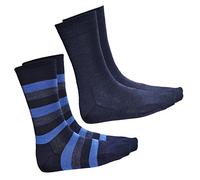 vitsocks Chaussette d'hiver LAINE MÉRINOS chaude fine Homme (2 PAIRES) confortable douce, marine-bleu, 42-43