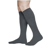 vitsocks Chaussette fine habillée 100% COTON haute mi-bas Homme (2 PAIRES) montante longue au genou, gris, 39-41