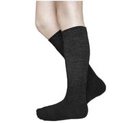 vitsocks Chaussette haute 80% LAINE MÉRINOS mi-bas chaud Enfant (2 PAIRES) garçon fille longue montante au genou d'hiver, noir, 27-30