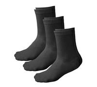 vitsocks Chaussette tennis sport 85% BAMBOU mi haute Femme (3 PAIRES) skate fine douce anti odeur unie, lot 4: 3x noir, 39-42