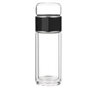 Vitsrisea bouteillethéInfuseur,bouteilleD'eau Avec Infuseur À thé- Gobelet Portable Avec Passoire À thé- Tasse À théDe Voyage En Verre À Double Paroi Avec Filtre En Acier Inoxydable,