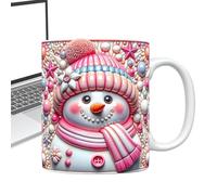 Vitsrisea Christmas Mugs - Mugs En Céramique,Mug 3D Bonhomme de Neige 35cl avec Anse pour Thé Chocolat Cadeau