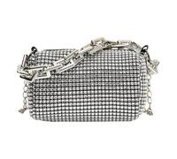 Vitsrisea De Strass - Sac De Soirée Brillant Avec Chaîne, Sac De Soirée Glitter, Élégant Cocktail Brillant, Accessoire Chic | Style Événement Formel Pour Événements D'épaule, blanc, riferimento alla