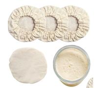 Vitsrisea Dough Starter Cover,4 Pieces ReusableKitchen Tool | Bread Fermentation Jar Cover,for Home Bakery Studio Apartment Professionals Beginners
