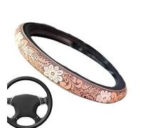 Vitsrisea Housse de volant en cuir,Intérieur de voiture Style Cowboy Vintage | Résistant et Respirant pour VUS Van Berline Taxi tout-terrain toutes saisons